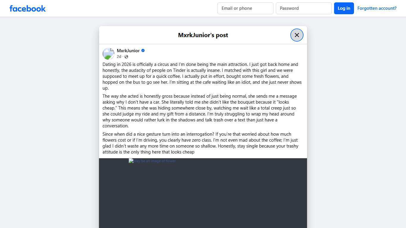 MxrkJunior - Dating in 2026 is officially a circus and I’m... | Facebook